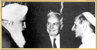 Kirpal Singh with Pope Paul VI during a meeting in Rome 1963.